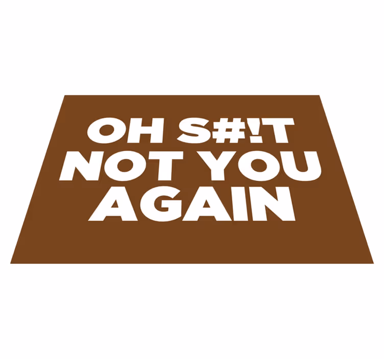 Oh, niet jij weer Vinyl tapijt ontvangsthal - TenStickers