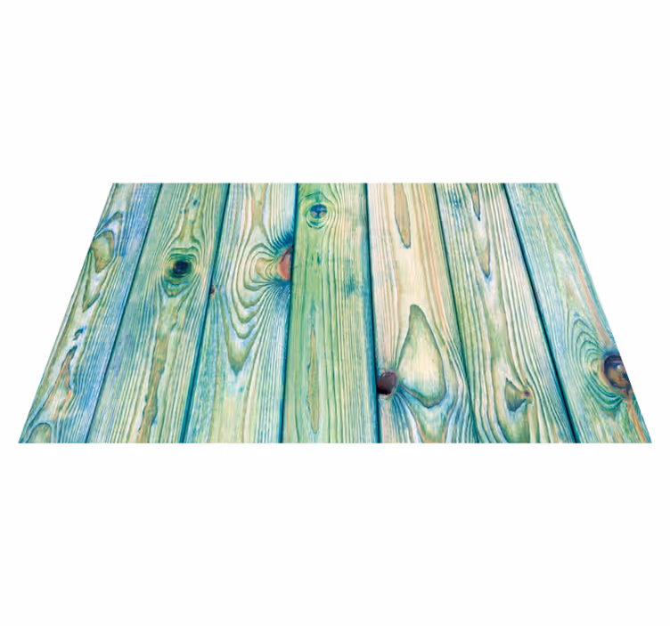 Groen plankeffect vinyl tapijt houtstructuur - TenStickers