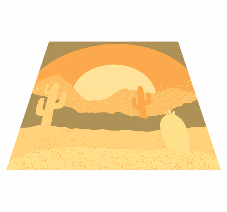 Woestijn schemering landschap vinyl tapijt natuur - TenStickers