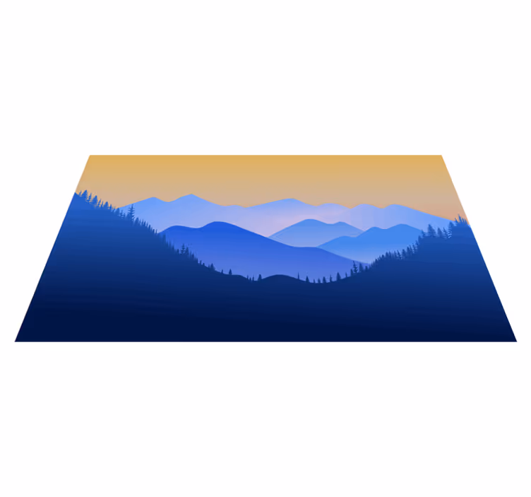 Bergachtige horizon vinyl tapijt natuur - TenStickers