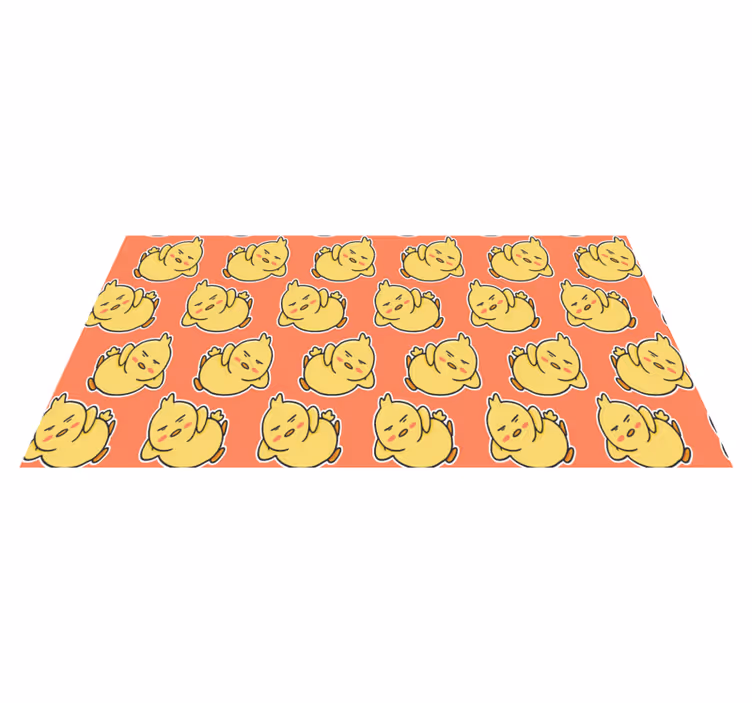 Charmante gele eendjes dieren vinyl tapijt - TenStickers
