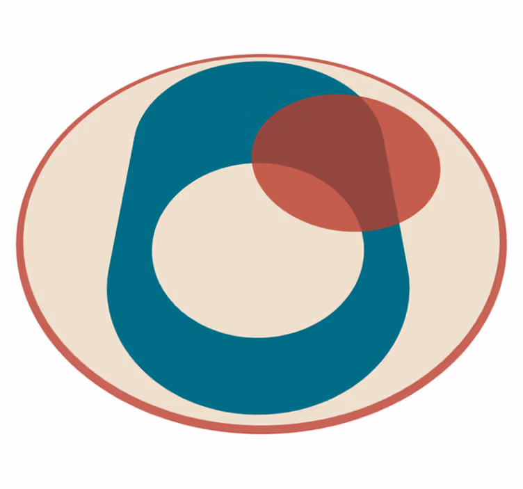 Cirkels in harmonie vinyl tapijt modern - TenStickers