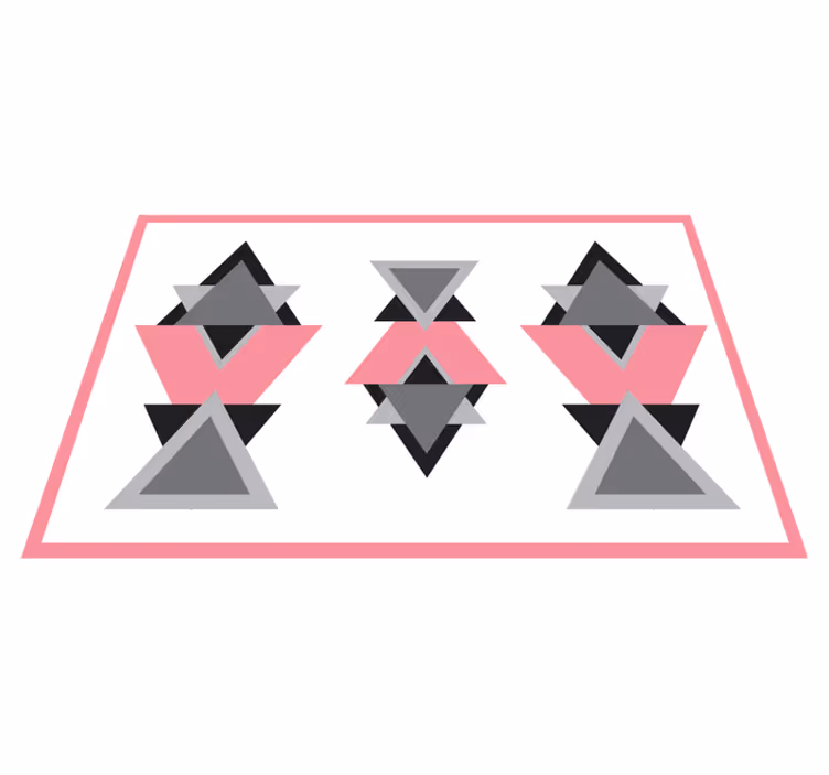 Driehoekige vormen mengen zich vinyl tapijt geometrisch - TenStickers