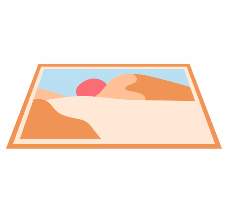 Zanderig landschap zonsondergang vinyl tapijt natuur - TenStickers
