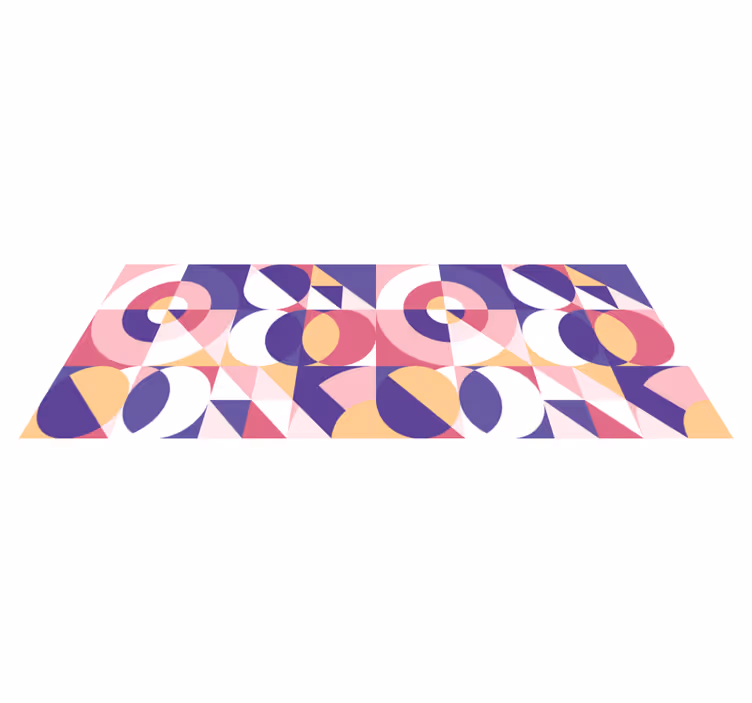 Kleurrijke geometrische vormen vinyl tapijt tegels - TenStickers