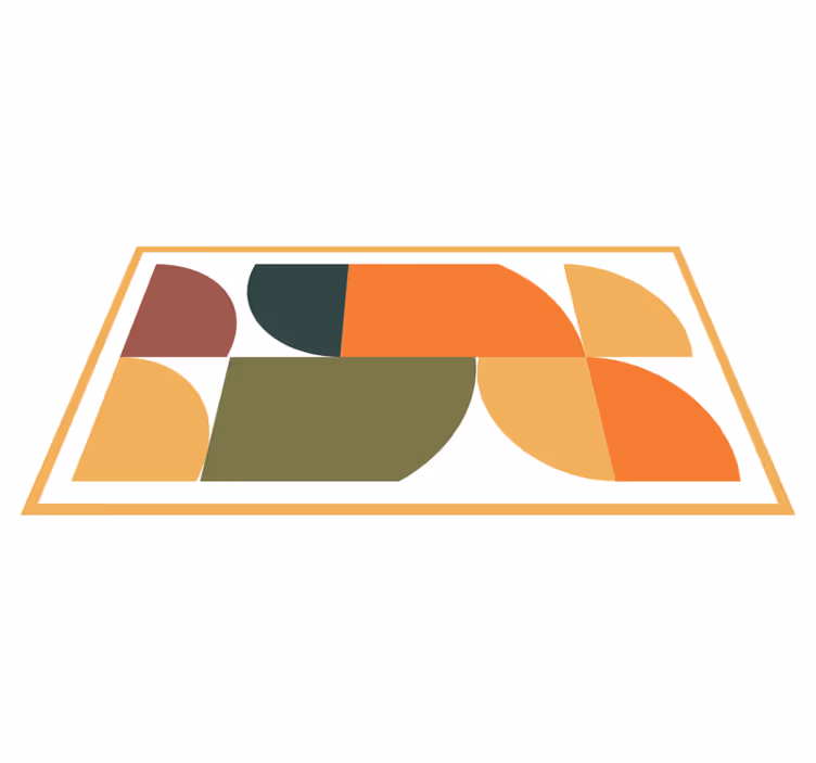 Levendige geometrische figuren vinyl tapijt modern - TenStickers