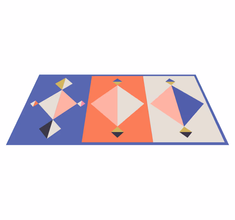Abstracte moderne vormen vinyl tapijt geometrisch - TenStickers