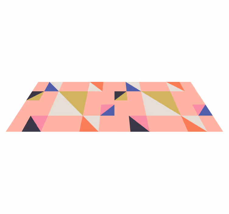 Moderne driehoeken vinyl tapijt geometrisch - TenStickers