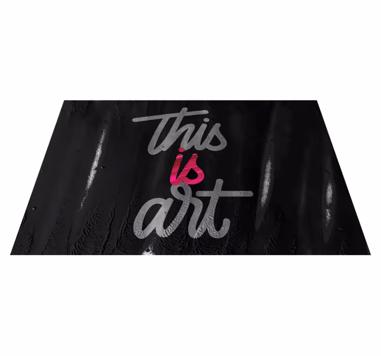 Dit is kunst vinyl tapijt zinnen en teksten - TenStickers