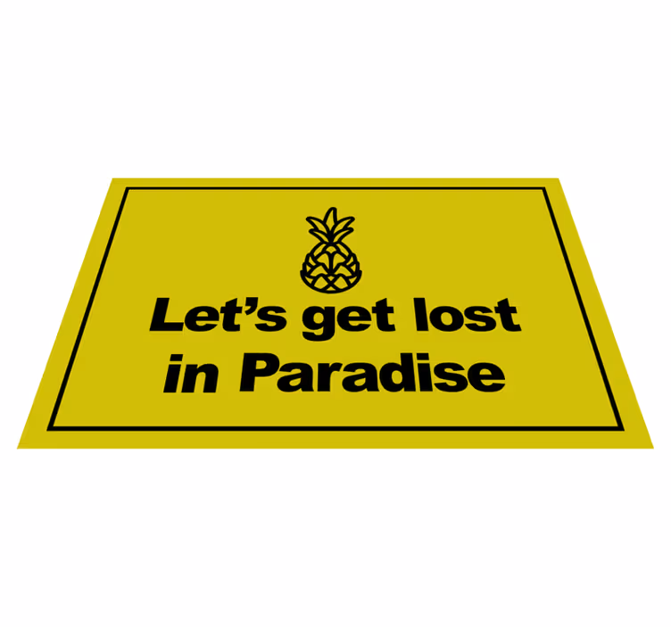 Verdwaald paradijs vinyl tapijt zinnen en teksten - TenStickers