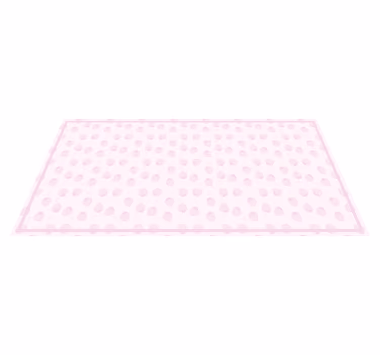 Roze aardbeienpatroon vinyl tapijt keuken - TenStickers
