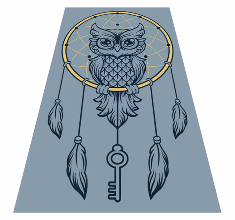 Uil dromenvanger vinyl tapijt tiener - TenStickers