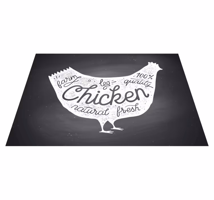 Verse boerderijkip vinyl tapijt keuken - TenStickers