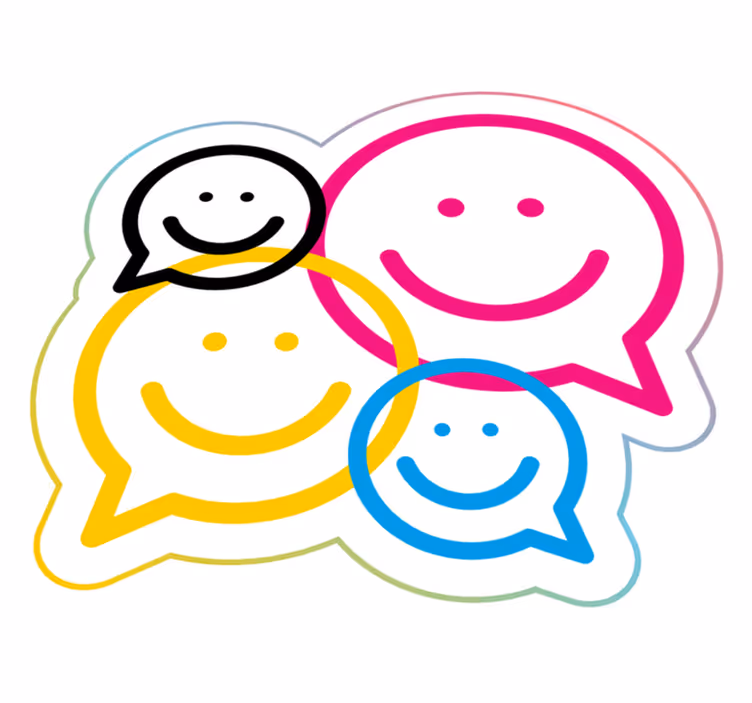 Smileygezichtscollectie vinyl tapijt tiener - TenStickers