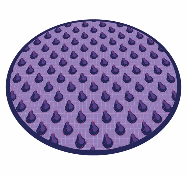 Paars druppelpatroon vinyl tapijt keuken - TenStickers
