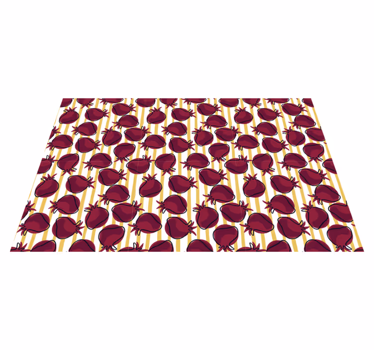 Granaatappelpatroon vinyl tapijt keuken - TenStickers