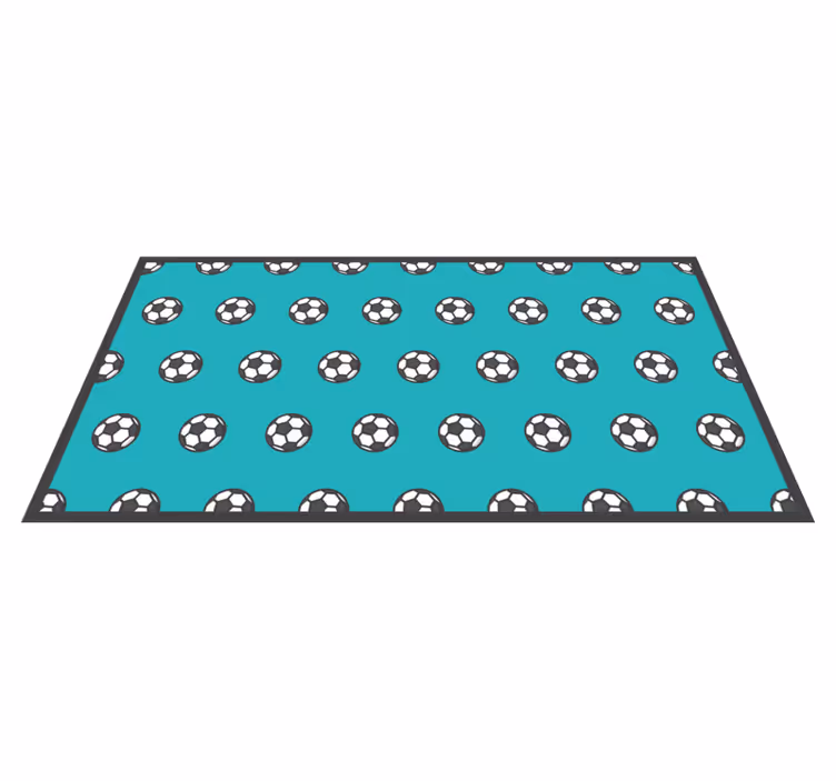 Voetbalpatroon vinyl tapijt spel - TenStickers