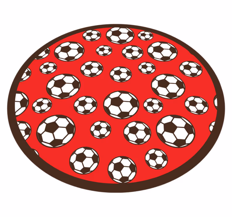 Voetbalmotief vinyl tapijt spel - TenStickers
