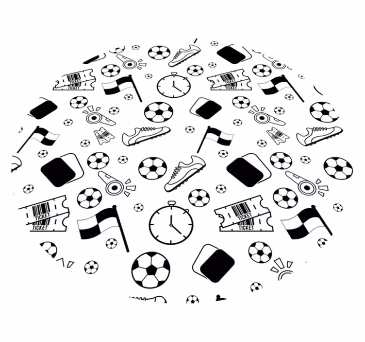 Sportthema-plezier vinyl tapijt spel - TenStickers