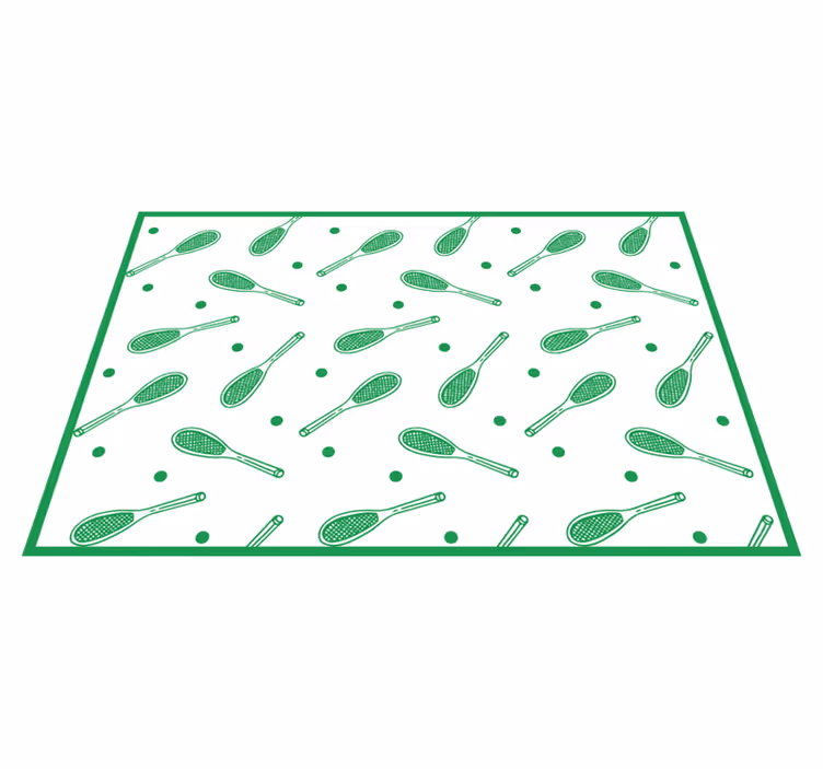 Vinyl tapijt meer kinderen tennis racket print - TenStickers