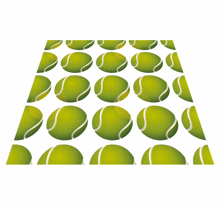 Tennisbalmotief vinyl tapijt spel - TenStickers