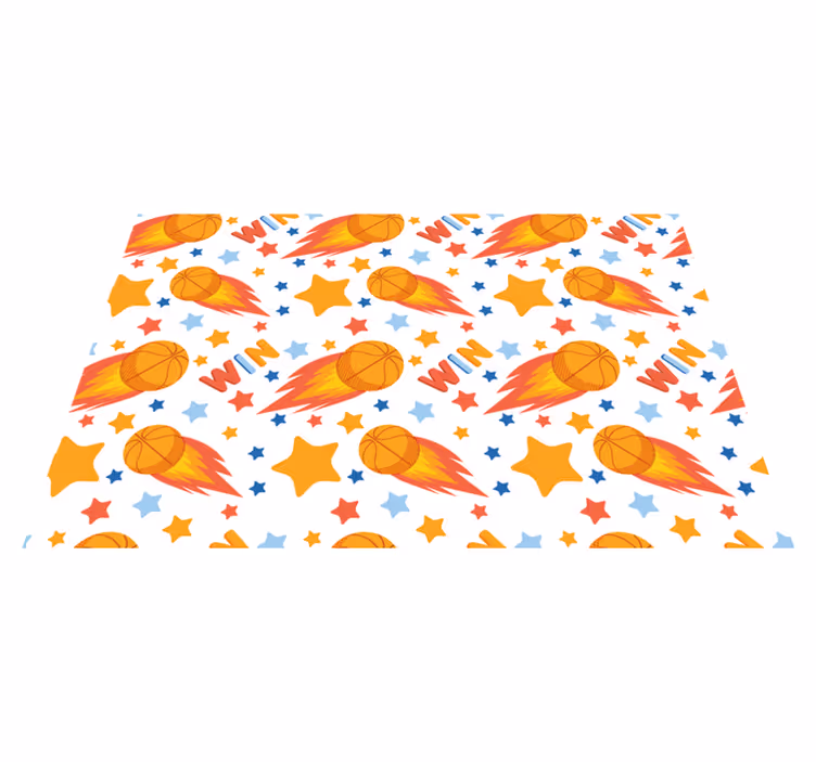 Sportief sterrenontwerp vinyl tapijt spel - TenStickers