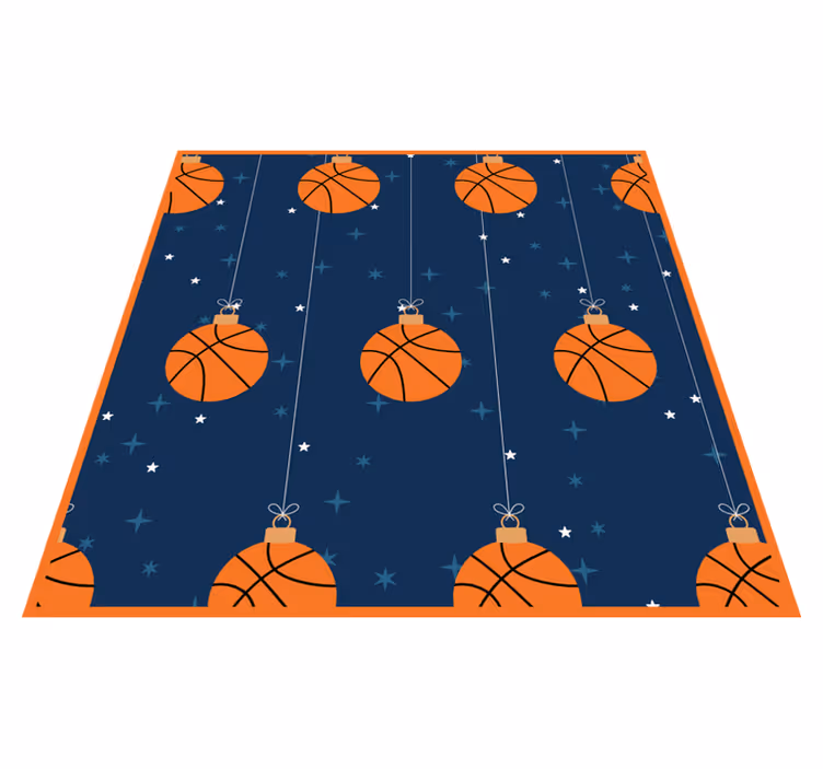 Basketbal ornament patroon vinyl tapijt meer kinderen - TenStickers