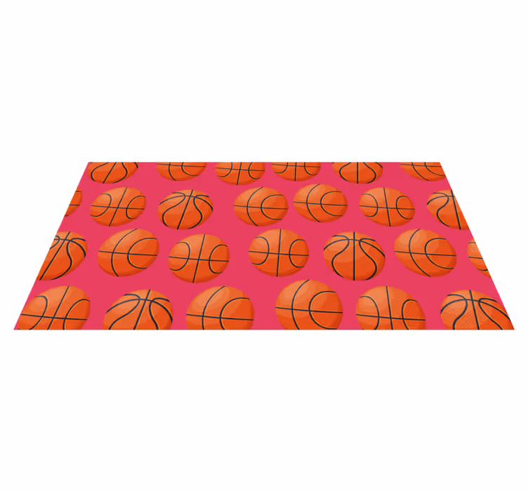 Basketbalmotief vinyl tapijt meer kinderen - TenStickers