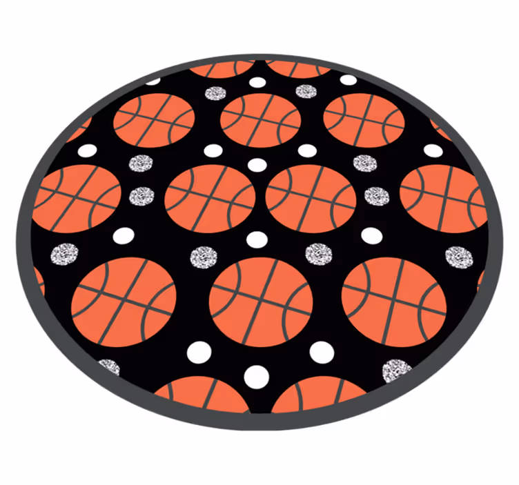 Basketbalballen vinyl tapijt spel - TenStickers