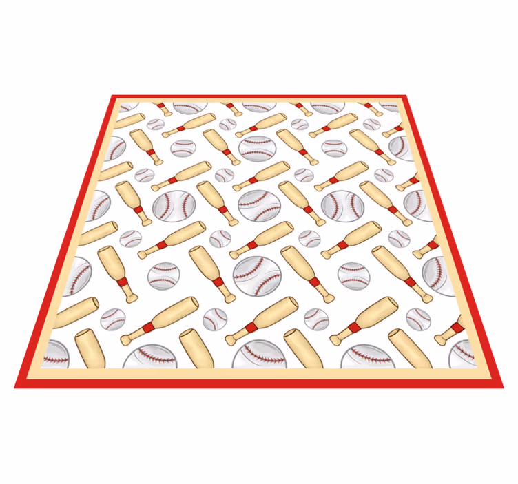 Sportthema plezier vinyl tapijt spel - TenStickers