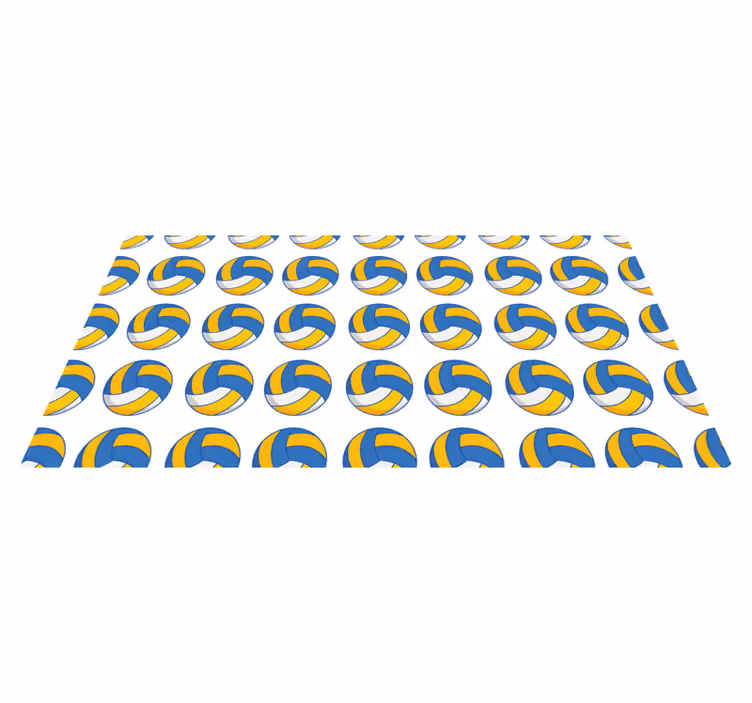 Volleybalballen vinyl tapijt tiener - TenStickers