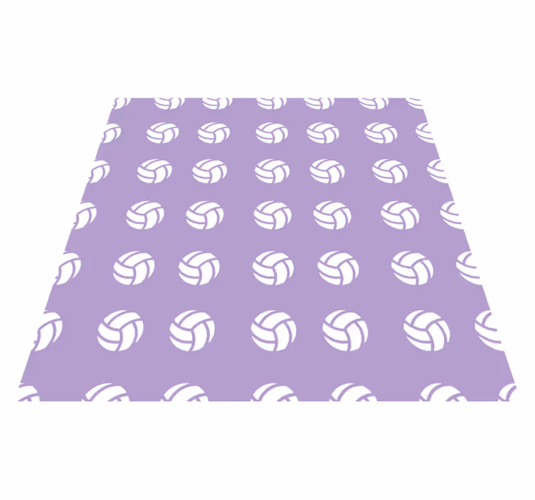 Paars volleybalpatroon vinyl tapijt spel - TenStickers