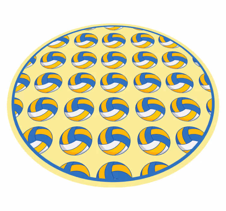 Volleybalmotief vinyl tapijt spel - TenStickers