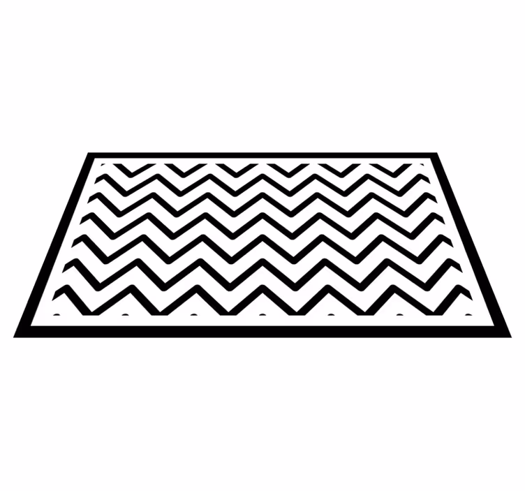 Chevron-stijl Vinyl tapijt ontvangsthal - TenStickers