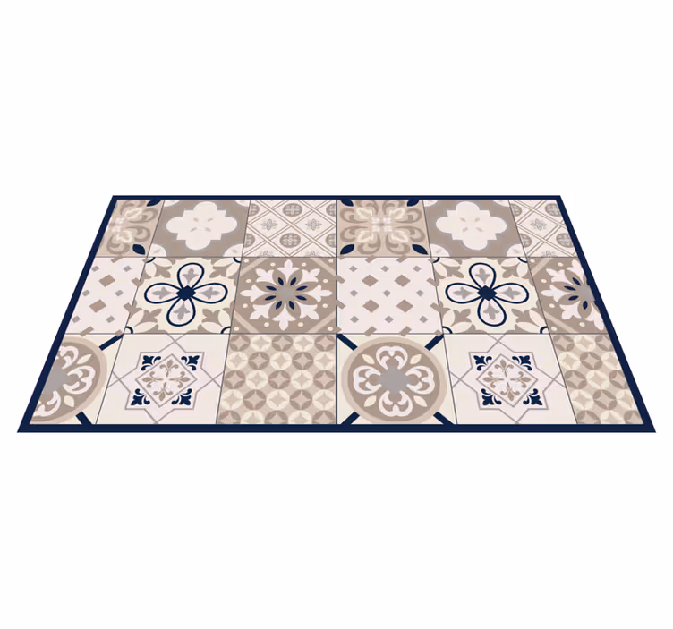 Beige mozaïek vinyl tapijt keuken - TenStickers