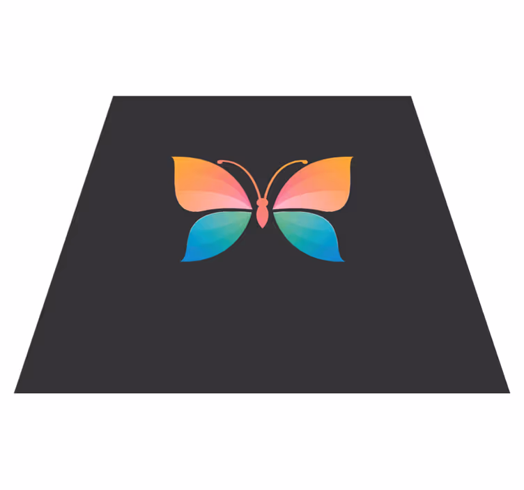 Levendig vlinderconcept vinyl tapijt natuur - TenStickers