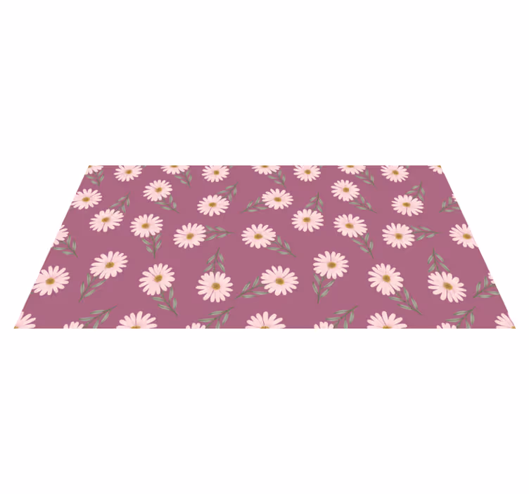 Madeliefjesset vinyl tapijt bloemen en planten - TenStickers