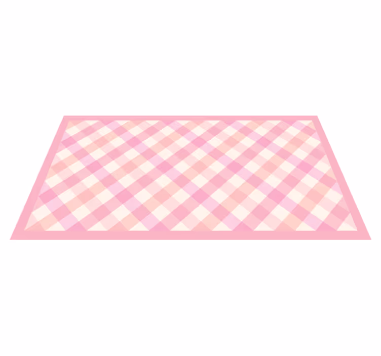 Roze geruit patroon vinyl tapijt strepen - TenStickers