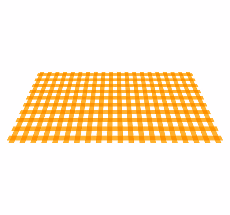 Warm ruitjespatroon vinyl tapijt geel - TenStickers