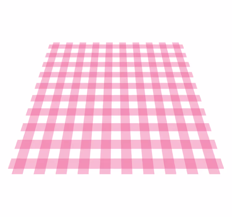 Roze geruit motief vinyl tapijt strepen - TenStickers