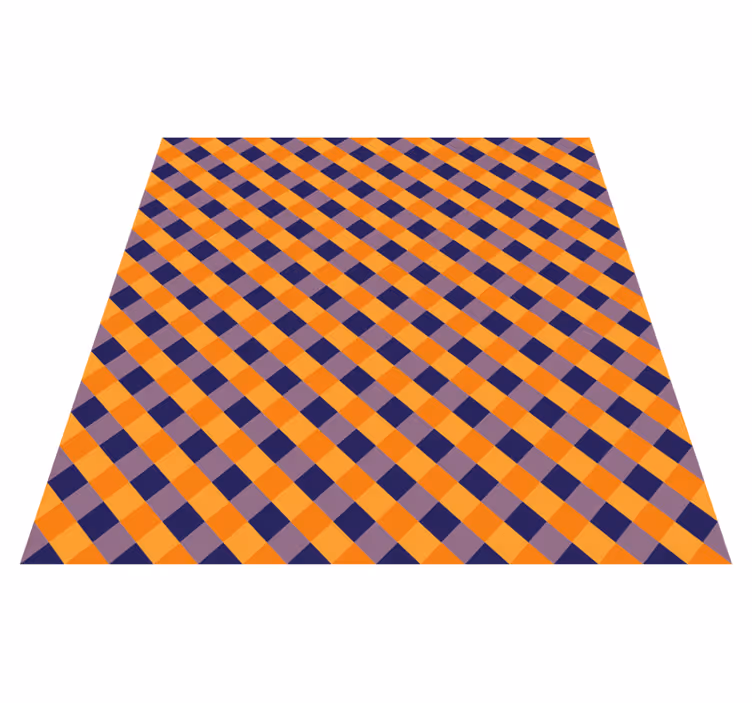 Diagonale kleurblokken vinyl tapijt strepen - TenStickers