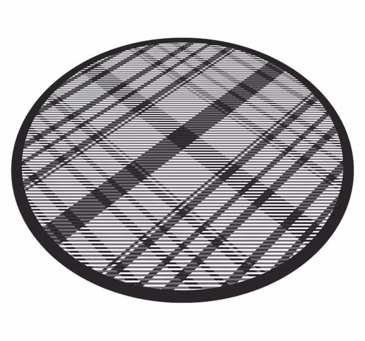 Zwart geruit patroon vinyl tapijt strepen - TenStickers