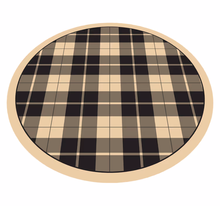 Plaidconfiguratie vinyl tapijt rond - TenStickers