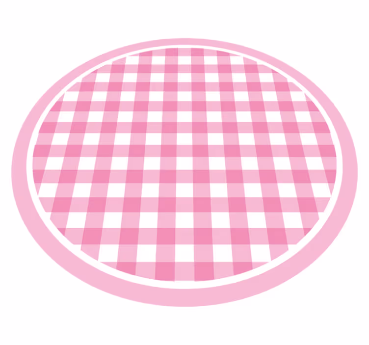 Roze geruite stijl vinyl tapijt meer kinderen - TenStickers