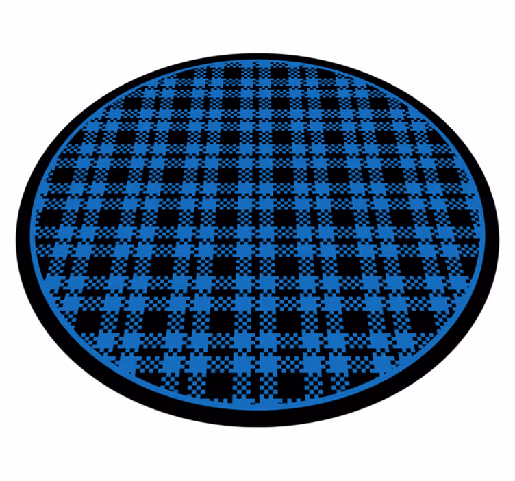 Gecontroleerde compositie vinyl tapijt rond - TenStickers