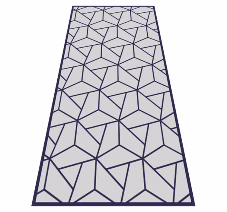 Grijze hoekige patronen vinyl tapijt geometrisch - TenStickers
