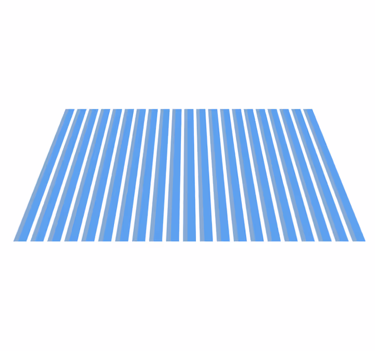 Blauw en wit ontwerp vinyl tapijt strepen - TenStickers