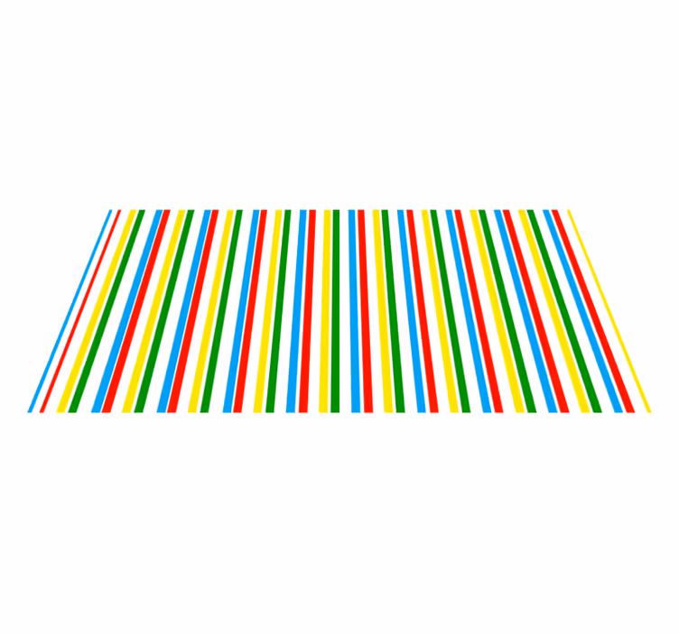 Kleurrijk verticaal patroon vinyl tapijt strepen - TenStickers