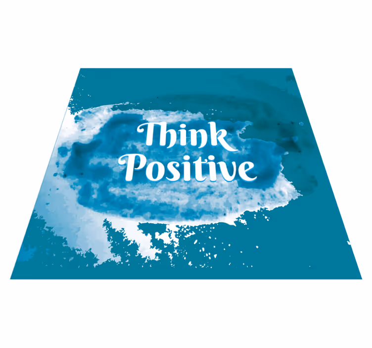 Denk positief vinyl tapijt zinnen en teksten - TenStickers