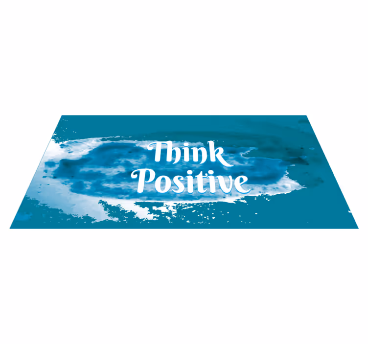 Omarm optimisme vinyl tapijt zinnen en teksten - TenStickers